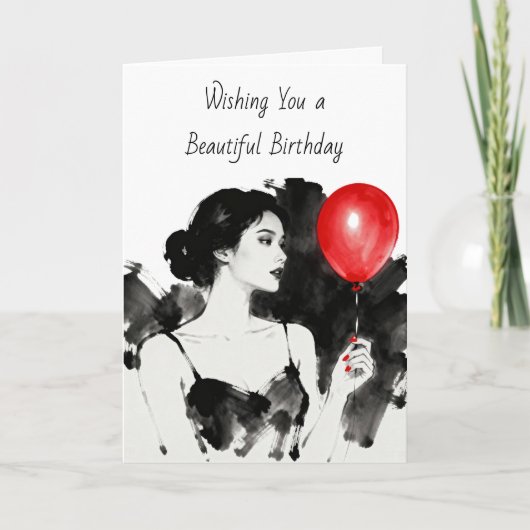 Wishing You a Beautiful Birthday Funny カード (正面)