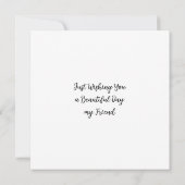 Wishing you a beautiful Day Friend | かわいらし馬 カード (裏面)