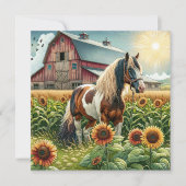 Wishing you a beautiful Day Friend | かわいらし馬 カード (正面)