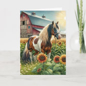 Wishing you a beautiful Day Friend | かわいらし馬 カード (正面)