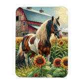 Wishing you a beautiful Day Friend | かわいらし馬 マグネット (縦)