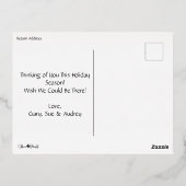 Wishing You A Beautiful New Year Photo 箔シーズンポストカード (裏面)