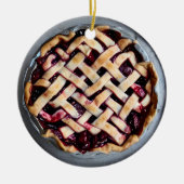 Wishing you a Berryメリークリスマス |食おもしろい物パン セラミックオーナメント (正面)