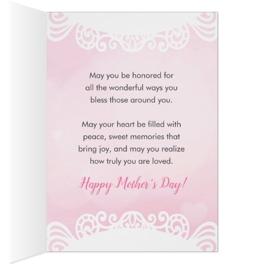 Wishing you a Blessed & Happy Mother's Day Bouquet (内側 (右))