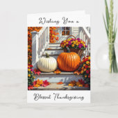 Wishing  You a Blessed Thanksgiving カード (正面)