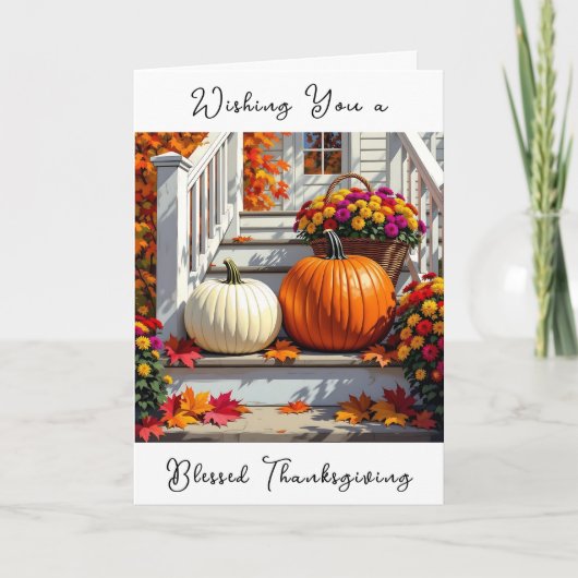 Wishing  You a Blessed Thanksgiving カード (正面)