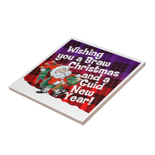 Wishing you a Brawクリスマス タイル (側面)