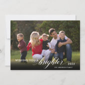 Wishing You a Bright 2021 Photo Red New Years シーズンカード (正面)