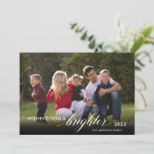 Wishing You a Bright 2021 Photo Red New Years シーズンカード (スタンド正面)