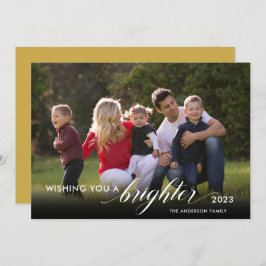 Wishing You a Bright 2023 Photo金ゴールド新年 シーズンカード