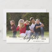 Wishing You a Bright 2024 Photo Red New Years シーズンカード (正面)