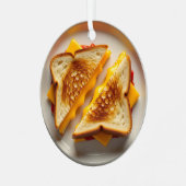 Wishing you a Cheesy Christmas | funny メタルオーナメント (正面左)