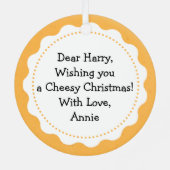 Wishing you a Cheesy Christmas | funny メタルオーナメント (裏面)