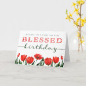 Wishing you a happy and 賛美誕生日 カード (黄色い花)