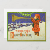 Wishing You a Happy New Year シーズンポストカード (正面/裏面)