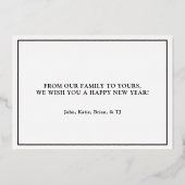 Wishing You A Happy New Year Photo 箔シーズンカード (裏面)