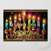 Wishing You A Journey Glow Water Color 箔シーズンカード (正面)