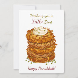Wishing You a Latke Love Funny Hanukkah Greeting シーズンカード
