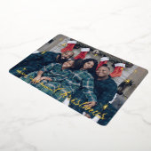 Wishing You A Magic Christmas Star Sparkle Photo 箔シーズンカード (回転した状態)