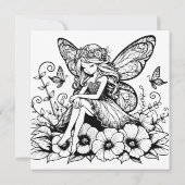 Wishing You A Magical誕生日 |カラーリングページ カード (裏面)