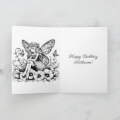 Wishing You A Magical誕生日 |カラーリングページ カード (内部)