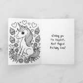 Wishing you a Magical Birthday | Fairytale Girl's  カード (内部)