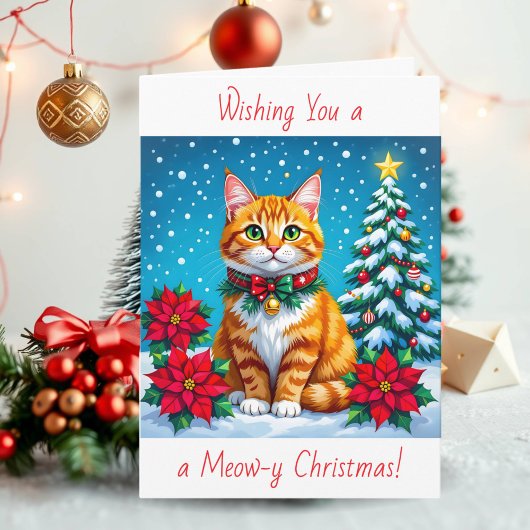 Wishing You a Meow-y Christmas | Personalized シーズンカード
