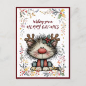 Wishing You A Merry CAT-MUS Holiday Postcard シーズンポストカード (正面)