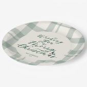 Wishing You a Merry Christmas Plaid ペーパープレート (アングル)