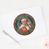 Wishing You A Nificent Christmas Trump MAGA ラウンドシール (封筒)