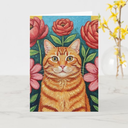 Wishing you a Paw-some Day! Friendship カード (黄色い花)