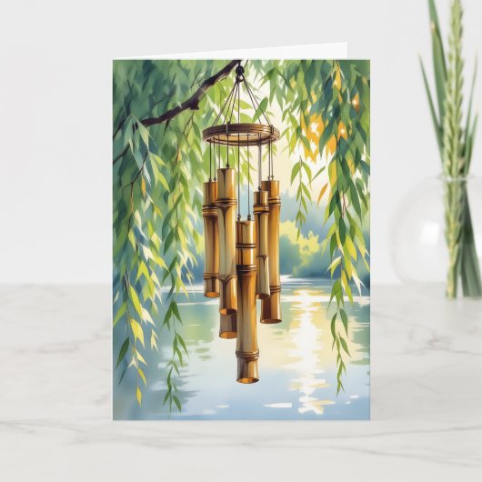 Wishing You a Peaceful Day | Weeping Willow カード (正面)