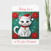 Wishing You a Purr-fect Christmas | Personalized シーズンカード (正面)