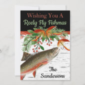 Wishing You A Reely Fly Fishmas, Flat Holiday Card シーズンカード (正面)
