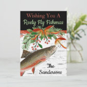 Wishing You A Reely Fly Fishmas, Flat Holiday Card シーズンカード (スタンド正面)