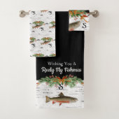 Wishing You a Reely Fly Fishmas, Trout Christmas バスタオルセット (インサイチュ)