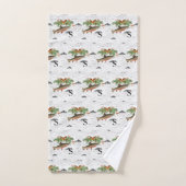 Wishing You a Reely Fly Fishmas, Trout Christmas バスタオルセット (ハンドタオル)