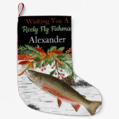 Wishing You A Reely Fly Fishmas, Trout Small Chris スモールクリスマスストッキング (正面)