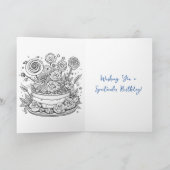 Wishing you a Spectual誕生日レインボーケーキ カード (内部)