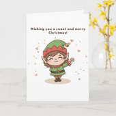 Wishing You a Sweet and Merry Christmas カード (黄色い花)