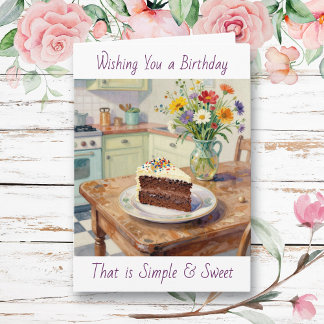Wishing You a Sweet & Simple Birthday カード