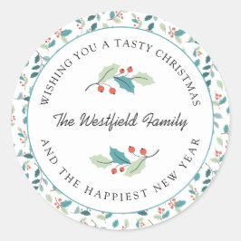 Wishing You a Tasty Christmas ラウンドシール