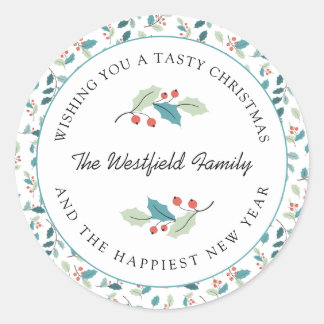Wishing You a Tasty Christmas ラウンドシール