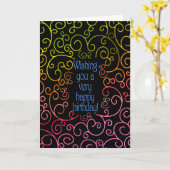 Wishing You A Veryハッピーバースデー カード (黄色い花)