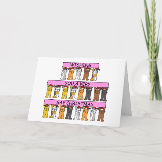 Wishing You A Very Christmas(クリスマスにゲイを祈る) カード (正面)