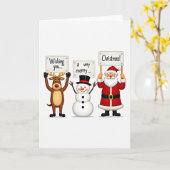 Wishing You A Very Merry Christmas Card カード (黄色い花)