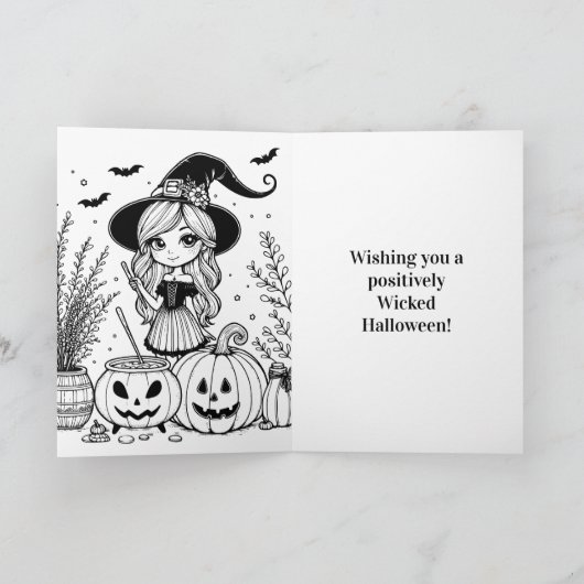 Wishing You a Wicked Halloween | Witch カード (内部)