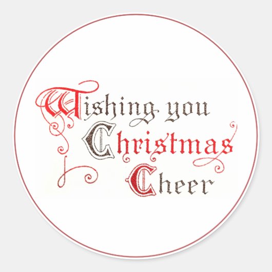 Wishing You Christmas応援ヴィンテージ照明 ラウンドシール (正面)