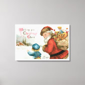 Wishing You Christmas応援by Ellen Clapsaddle キャンバスプリント (正面)