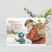 Wishing You Christmas応援by Ellen Clapsaddle 招待状 (スタンド正面)